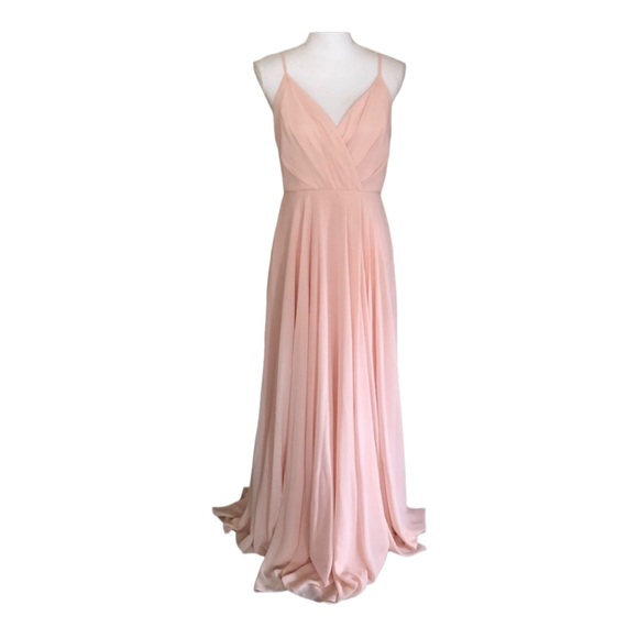 NWT LULU'S Blush Pink Sleeveless Maxi Dress Small Bridesmaid Formal Wedding - Picture 10 of 13